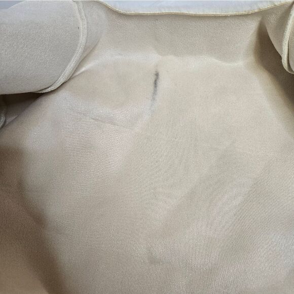 LUU SHOP white furry boxy oversized open front coat XL - Picture 10 of 14